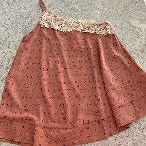 One shoulder lace top